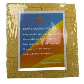 New Sharper - Mini Disposable Pumice Sponge - 30pcs/pk - Yellow