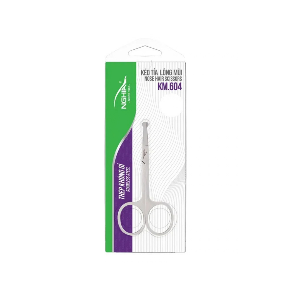 NGHIA | NOSE HAIR SCISSORS - KM.604 (STAINLESS STEEL)