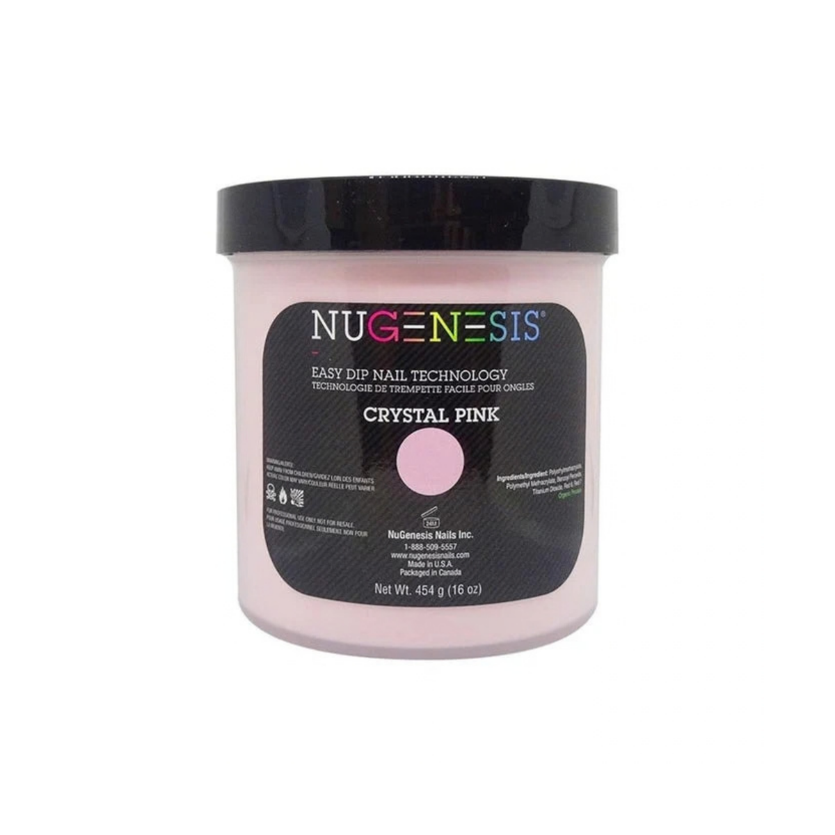 Nugenesis - Dipping Powder - Crystal Pink (16oz)