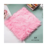 Photo Puffy Fur Mat - Pink