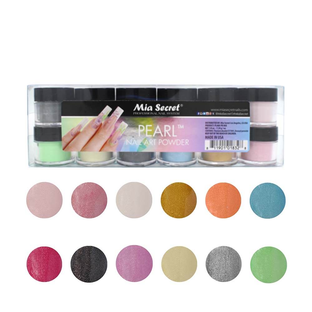 MIA SECRET | PEARL ACRYLIC POWDER (1/4 OZ) - 12 PCS