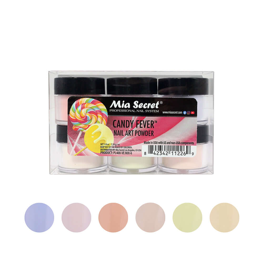 MIA SECRET | CANDY FEVER  ACRYLIC POWDER (1/4 OZ) - 6 PCS