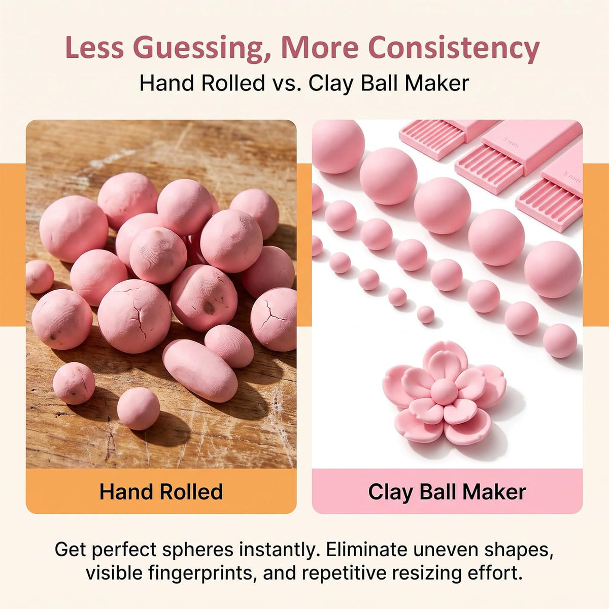 3D GEL BALL ROLLER MAKER / CLAY BEAD ROLLER FOR 3D NAIL ART - 4 SIZE