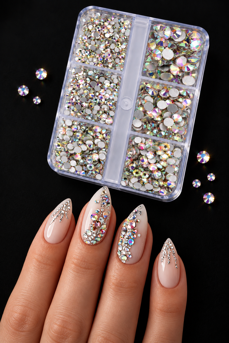 Rhinestone manicure and crystal organizer