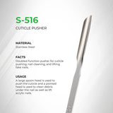 NGHIA | CUTICLE PUSHER (INGROW PICKER) - S.516 (STAINLESS TEEL)