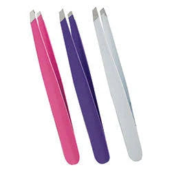 SATIN EDGE - TIP TWEEZERS | WHITE-PINL-PURPLE