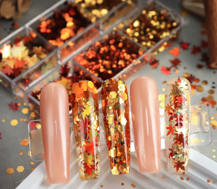FALL NAIL CHARM | AUTUMN SEQUIN - 6 STYLE