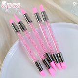 NAIL ART DOUBLE HEAD SILICONE PEN (5 Piece Set)