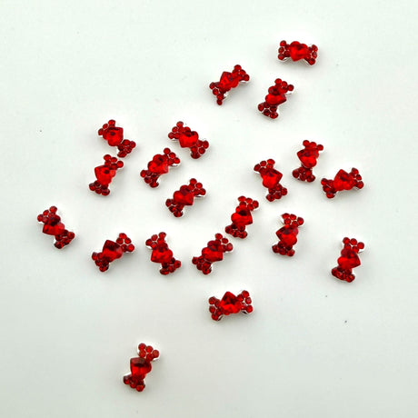 NAIL CHARM | HEART BOW RHINESTONE