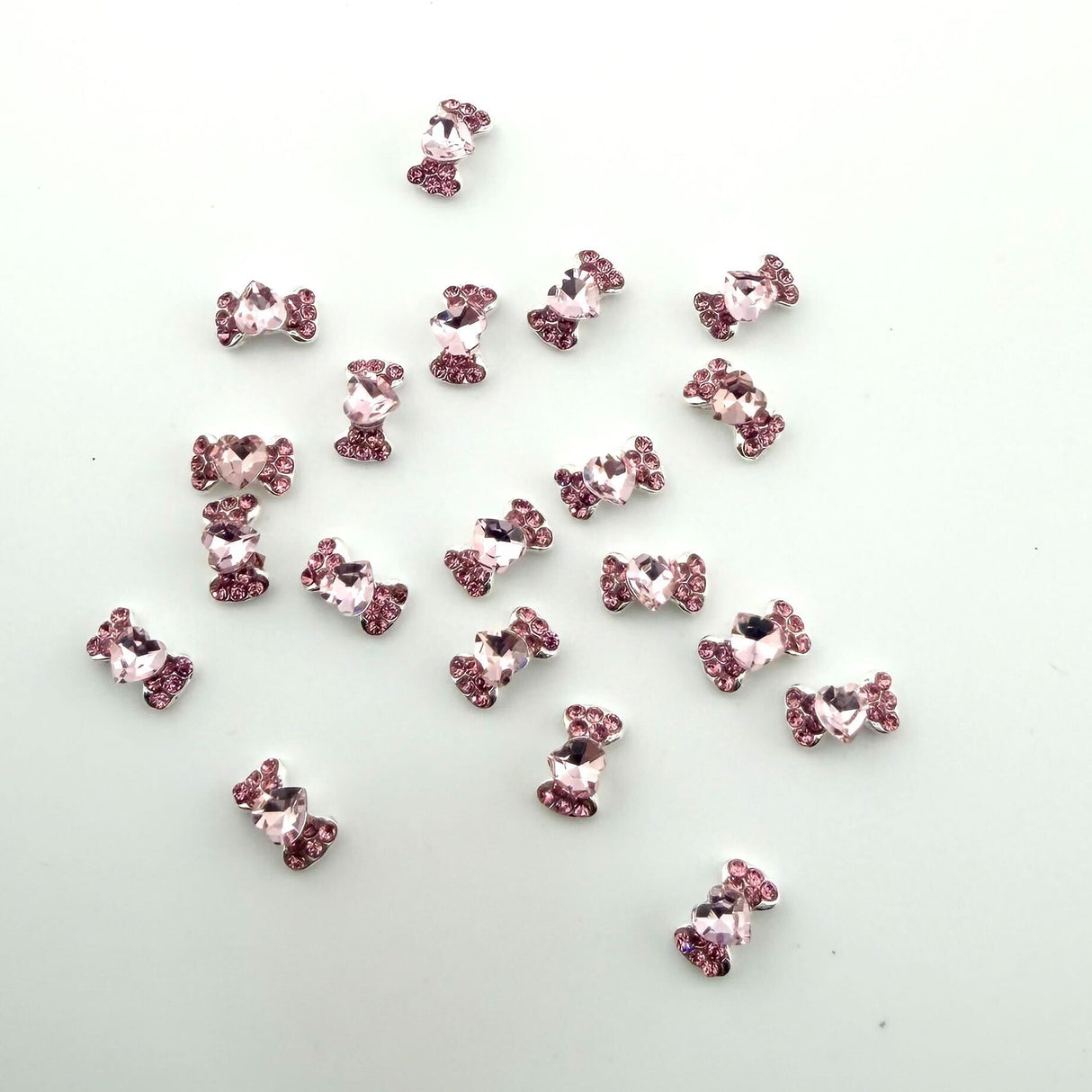 NAIL CHARM | HEART BOW RHINESTONE