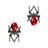Nail Charm - Diamond Spider - Bag of 10 - Red Black