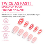 FRENCH TIP NAIL STAMPER SILICONE - CLEAR