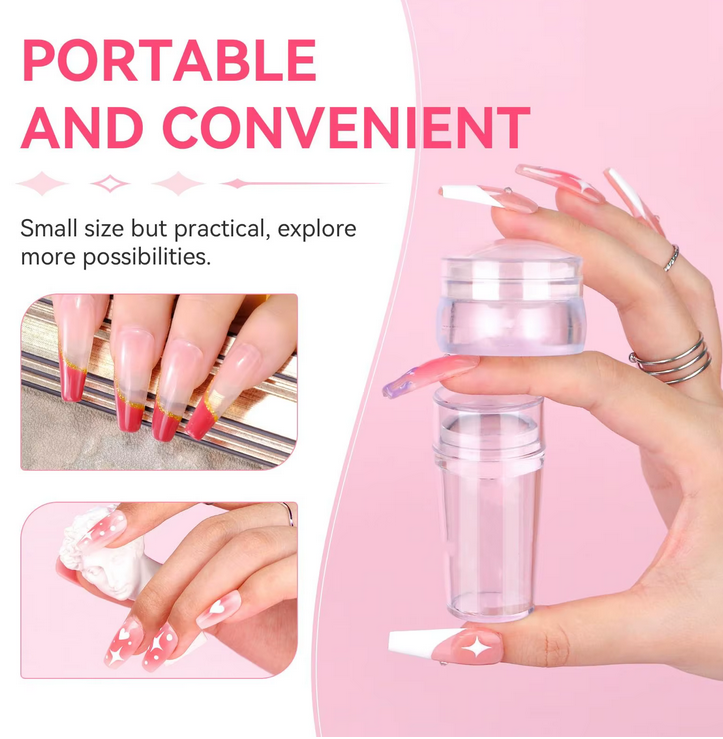 FRENCH TIP NAIL STAMPER SILICONE - CLEAR