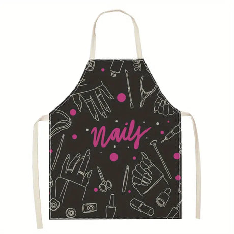 NAIL TECH APRON | FUNNY CUTE COTTON LINEN