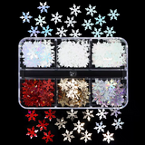 XMAS NAIL CHARM | SNOW FLAKE SEQUIN - 6 GRID