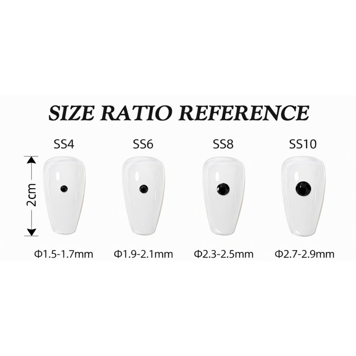 CRYSTAL LIZFD | BLACK #04 RHINESTONE | Bag 1440 pcs