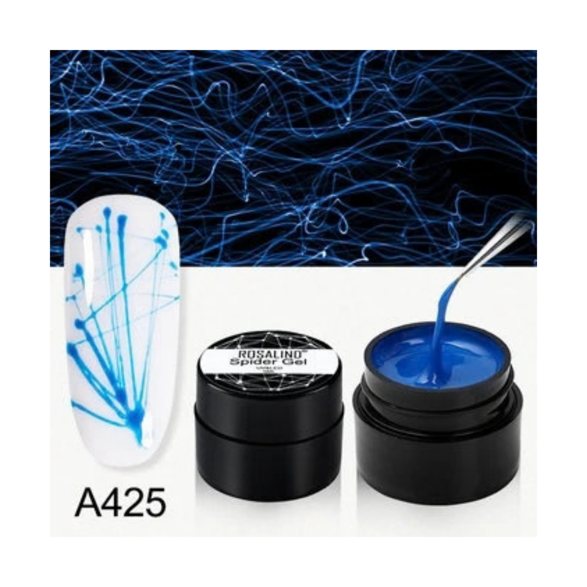 Spider Gel Design - Blue