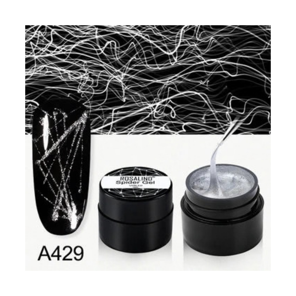Spider Gel Design - Silver