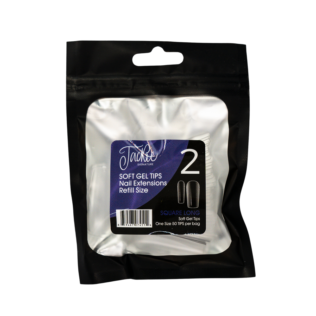 JACKIE SIGNATURE | SOFT GEL TIPS REFILL BAGS - SQUARE LONG (50pcs) #2