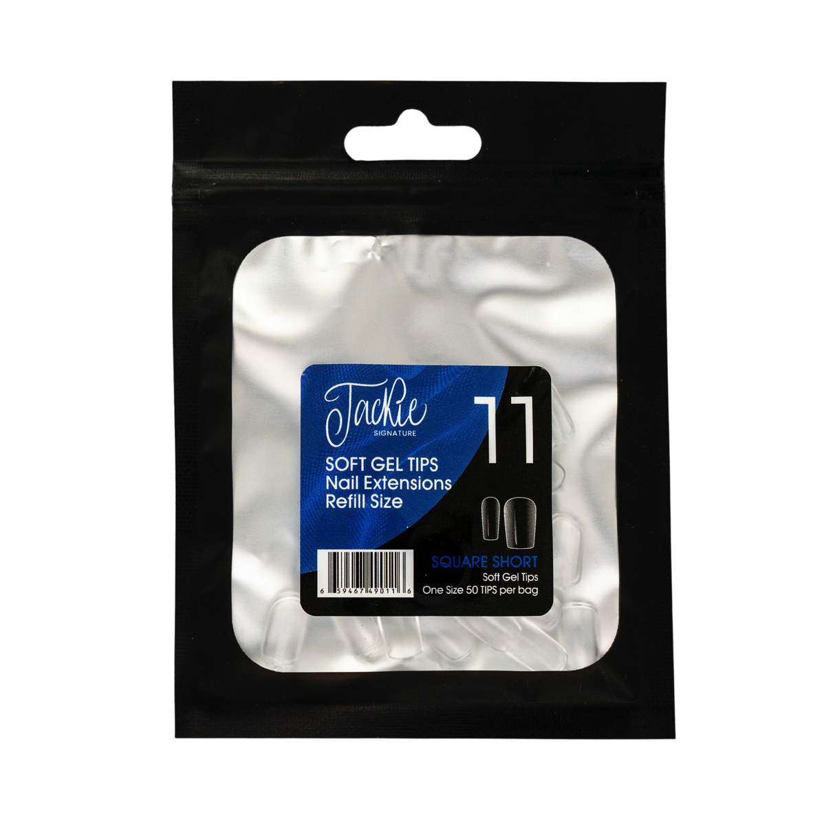 JACKIE SIGNATURE | SOFT GEL TIPS REFILL BAGS - SQUARE SHORT (50pcs) #11