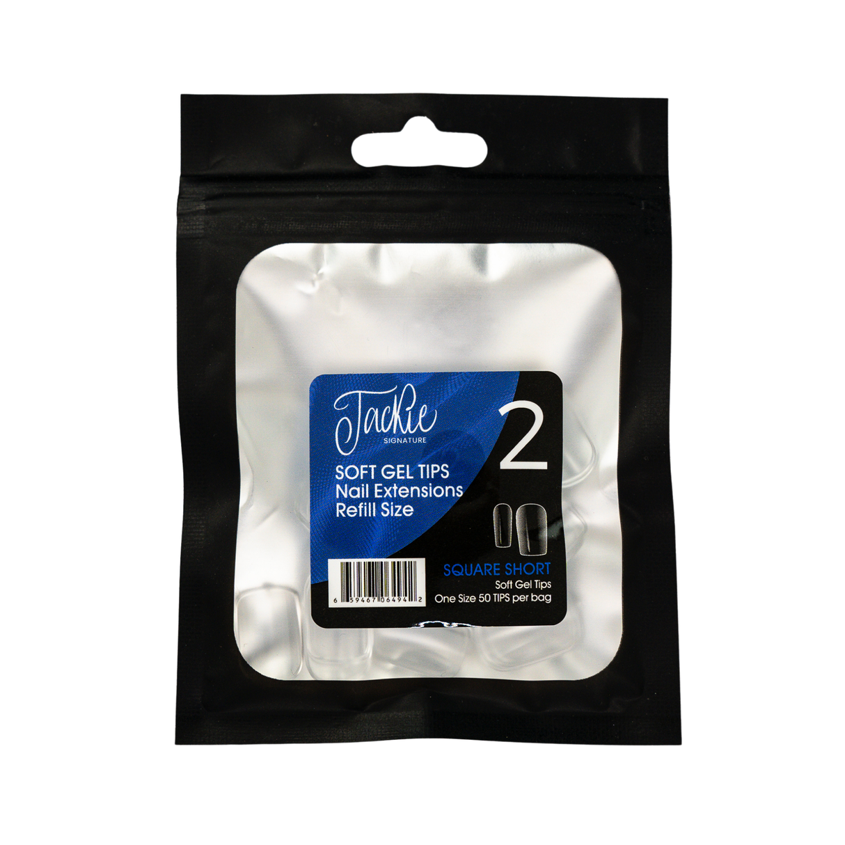 JACKIE SIGNATURE | SOFT GEL TIPS REFILL BAGS - SQUARE SHORT (50pcs) #2