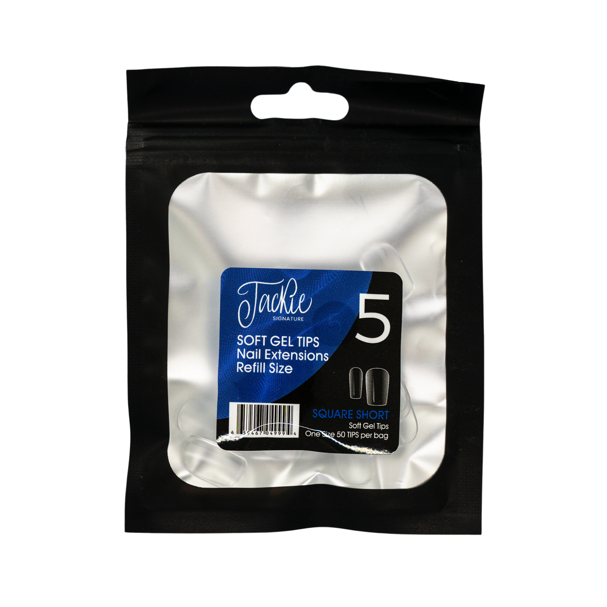 JACKIE SIGNATURE | SOFT GEL TIPS REFILL BAGS - SQUARE SHORT (50pcs)