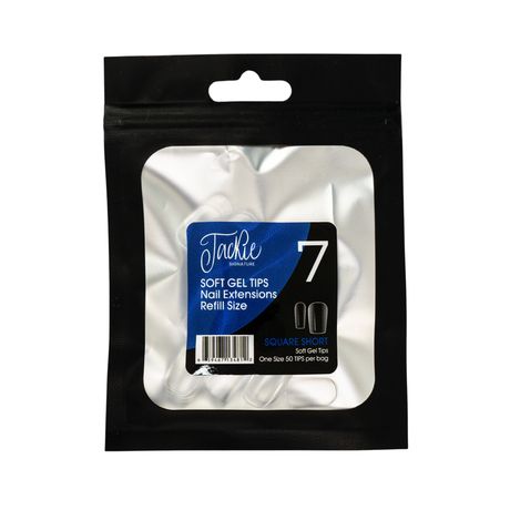 JACKIE SIGNATURE | SOFT GEL TIPS REFILL BAGS - SQUARE SHORT (50pcs)