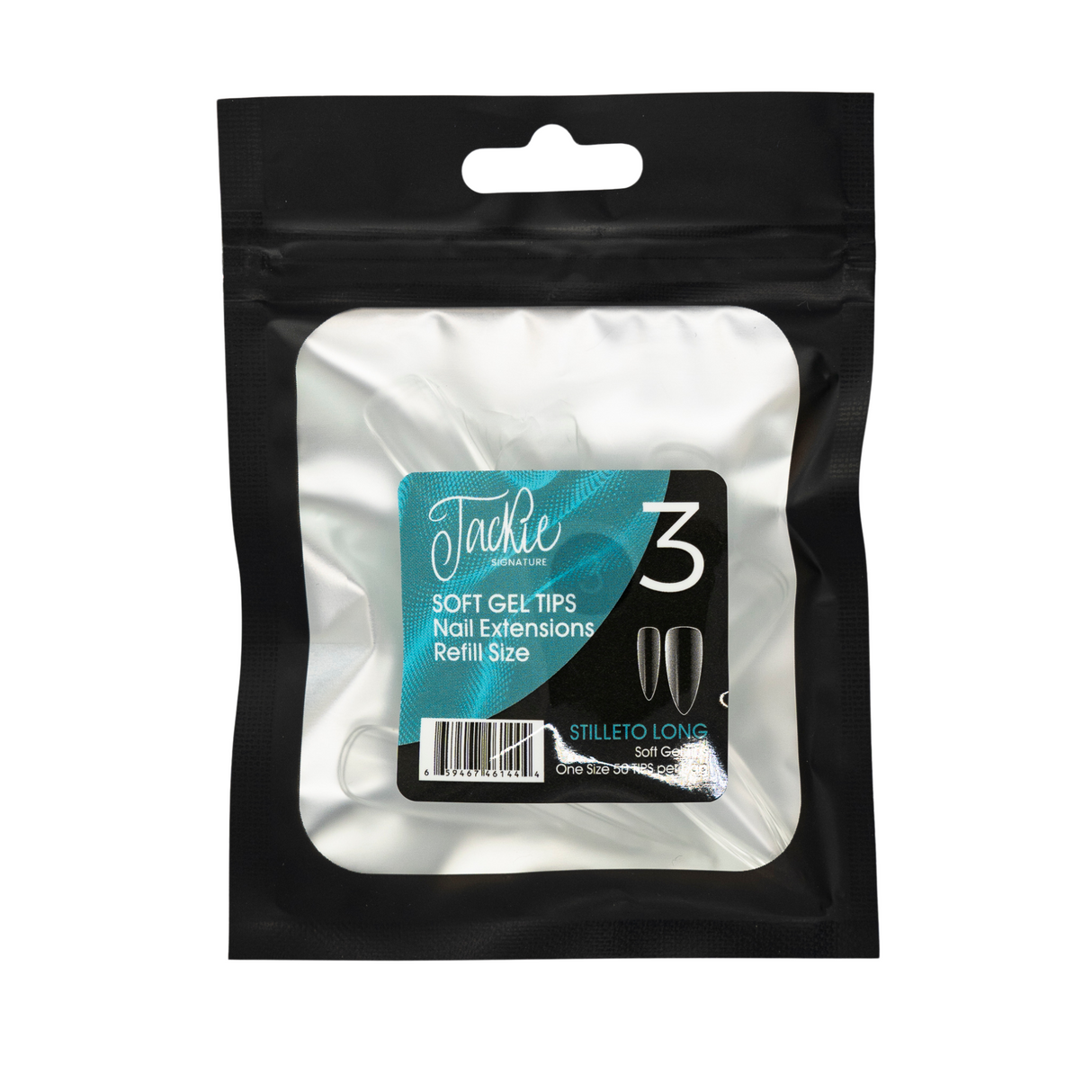 JACKIE SIGNATURE | SOFT GEL TIPS REFILL BAGS - STILLETO LONG (50pcs) #3