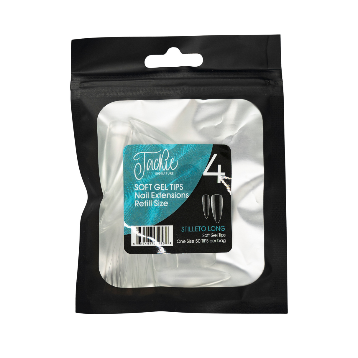 JACKIE SIGNATURE | SOFT GEL TIPS REFILL BAGS - STILLETO LONG (50pcs) #4