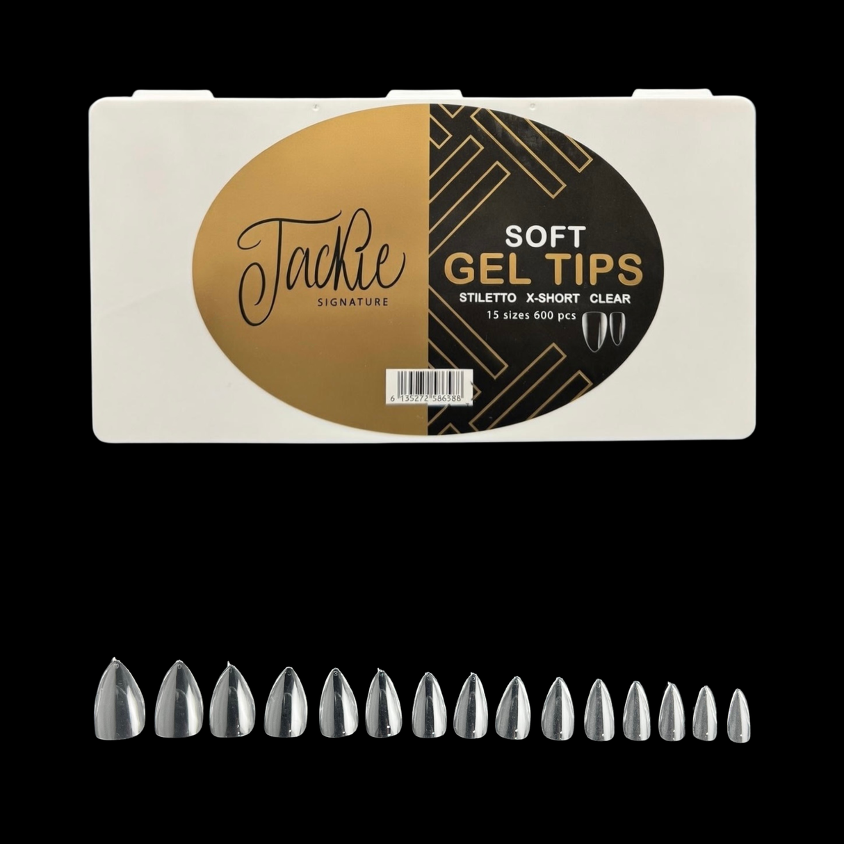 JACKIE SIGNATURE | SOFT GEL TIPS CLEAR | NATURAL