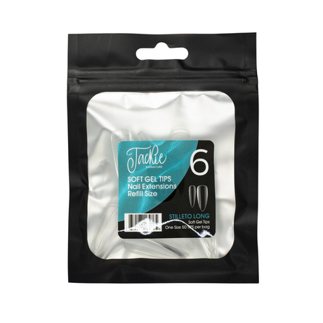 JACKIE SIGNATURE | SOFT GEL TIPS REFILL BAGS - STILLETO LONG (50pcs)