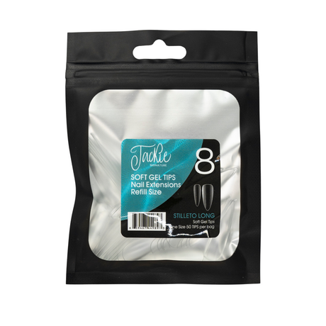 JACKIE SIGNATURE | SOFT GEL TIPS REFILL BAGS - STILLETO LONG (50pcs)