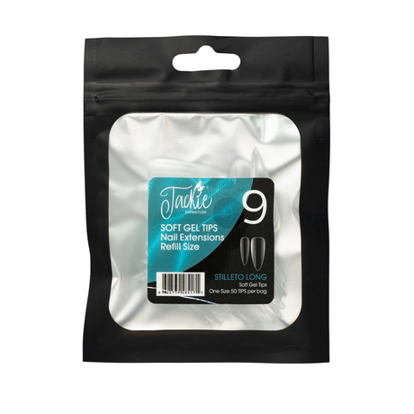 JACKIE SIGNATURE | SOFT GEL TIPS REFILL BAGS - STILLETO LONG (50pcs)