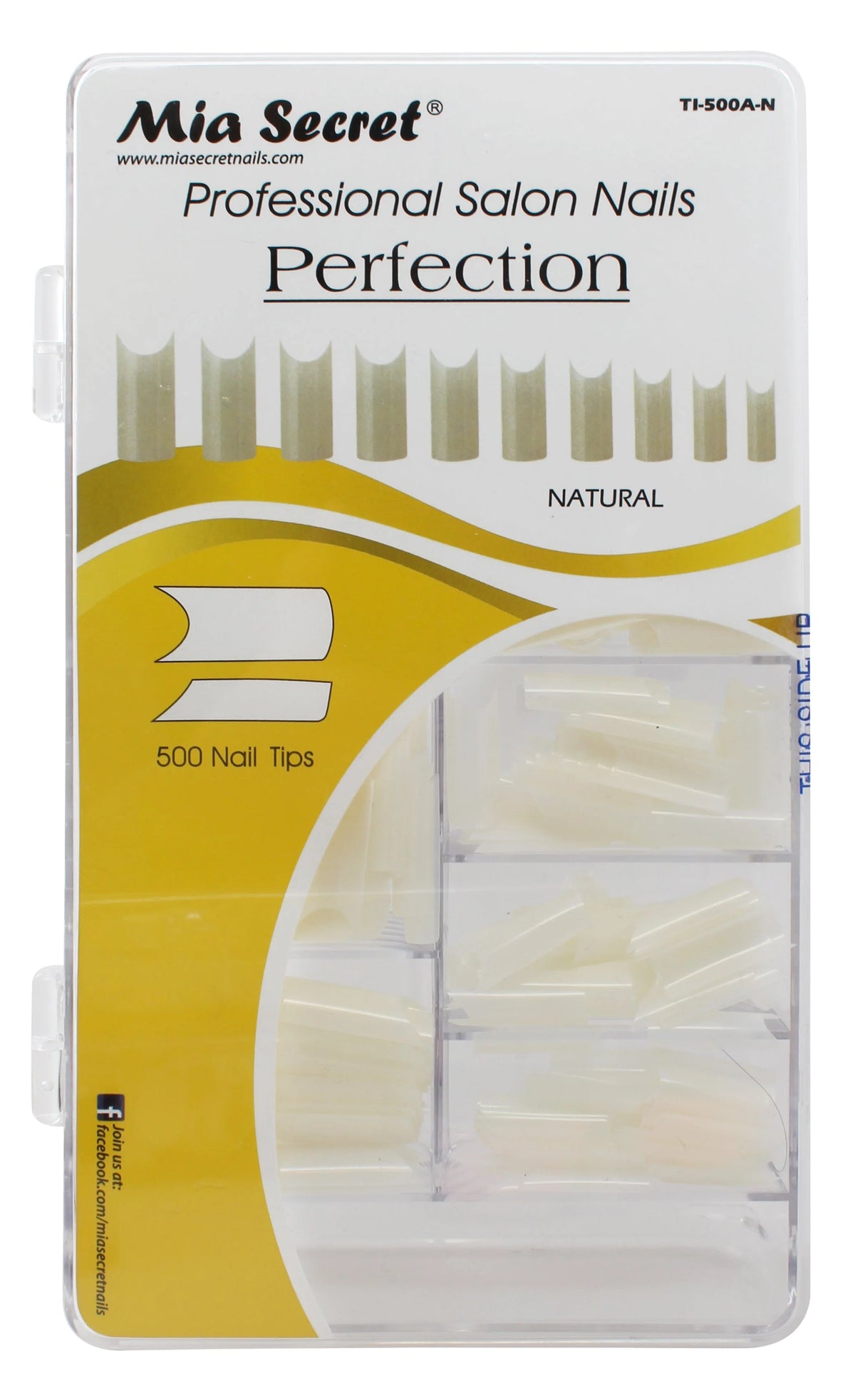 MIA SECRET | GEL TIPS SQUARE NATURAL 500 TIPS
