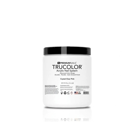 Trucolor - Acrylic Powder - Crystal Clear Pink (16 oz)