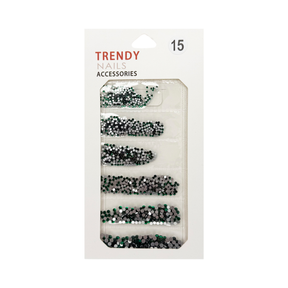 Trendy Rhinestone Mix Bag # 15 Green - 6 Size
