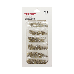 Trendy Rhinestone Mix Bag # 31 Clear- 6 Size
