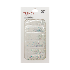 Trendy Rhinestone Mix Bag # 37 White - 6 Size