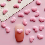 VALENTINE NAIL CHARM | HEART VELVET - Bag of 50pcs