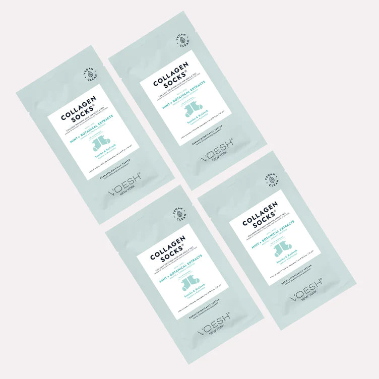 VOESH - COLLAGEN SOCKS - MINT + BOTANICAL EXTRACTS