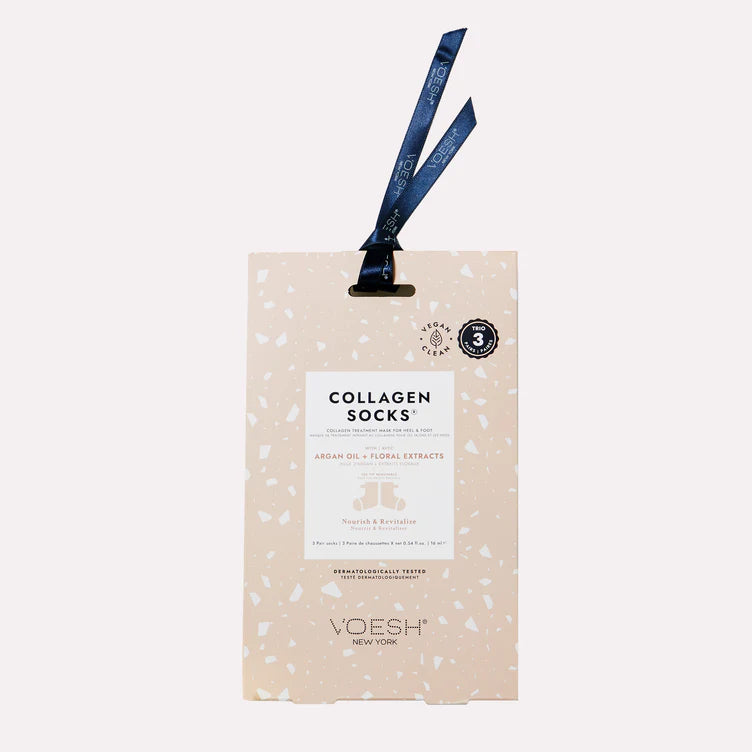 VOESH - COLLAGEN SOCKS - ARGAN OIL + FLORAL EXTRACTS