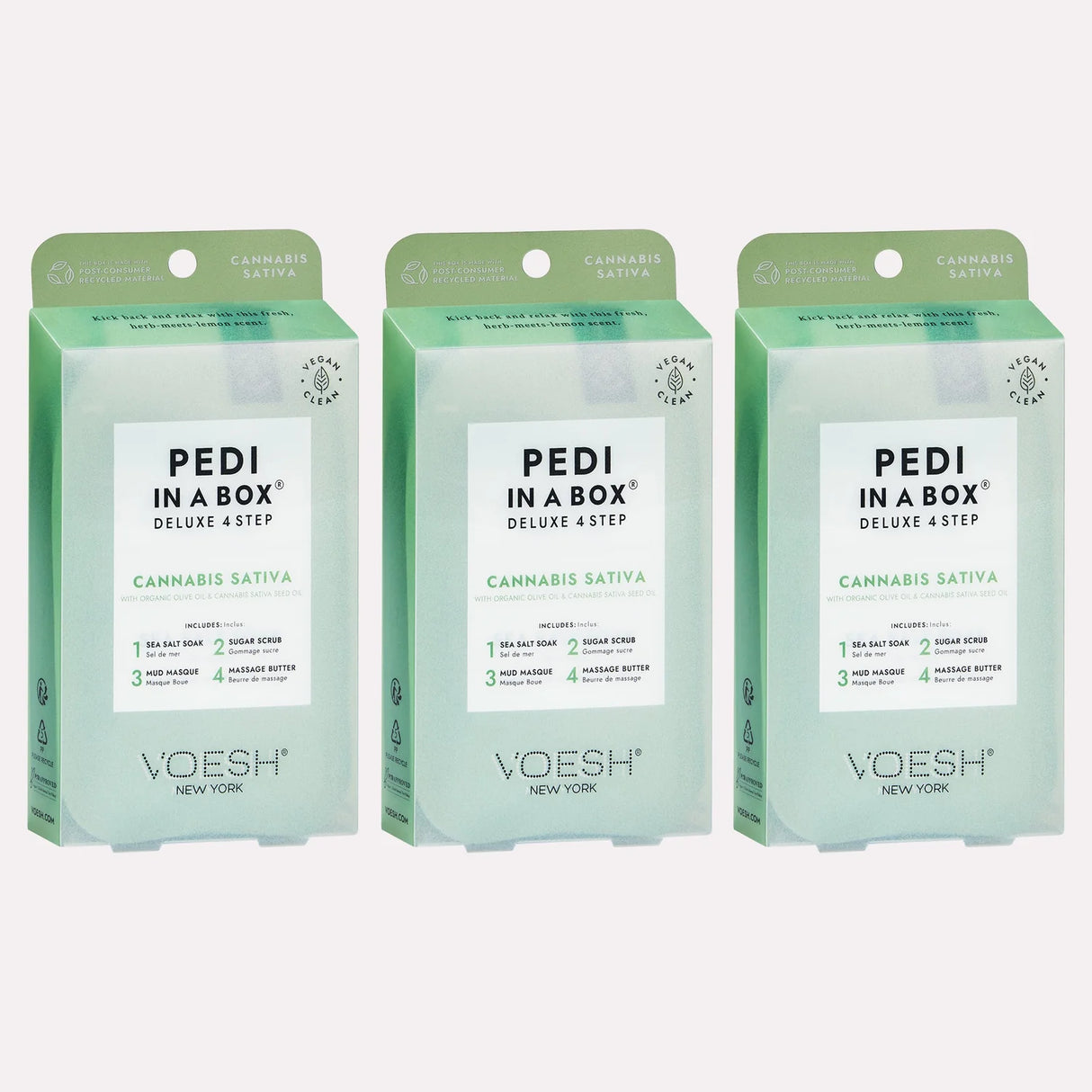VOESH | PEDI IN A BOX | 4 STEP - CANNABIS SATIVA