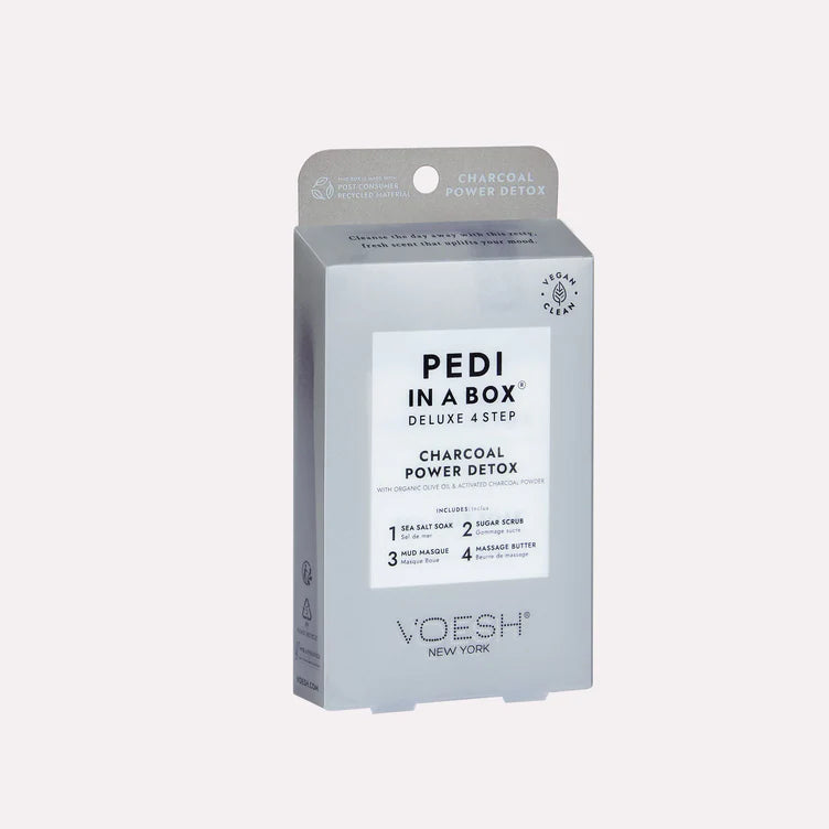 VOESH | PEDI IN A BOX | 4 STEP - CHARCOAL POWER DETOX