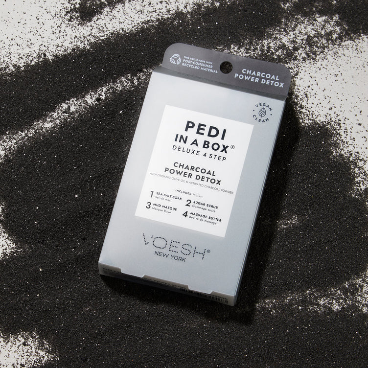 VOESH | PEDI IN A BOX | 4 STEP - CHARCOAL POWER DETOX