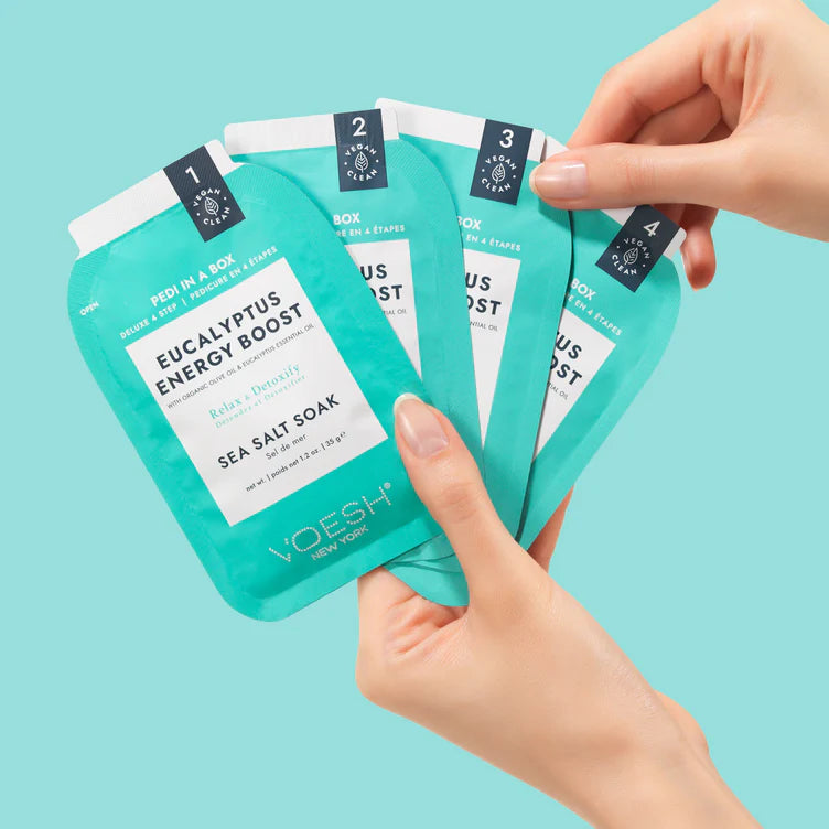 VOESH | PEDI IN A BOX | 4 STEP - EUCALYPTUS ENERGY BOOST
