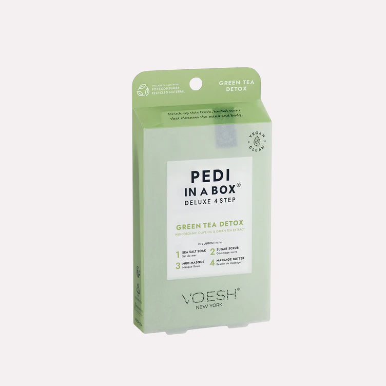 VOESH | PEDI IN A BOX | 4 STEP - GREEN TEA DETOX
