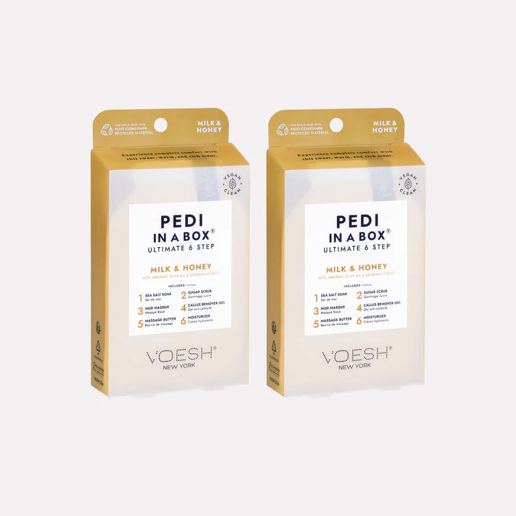 VOESH | PEDI IN A BOX | ULTIMATE 6 STEP - MILK & HONEY CASE