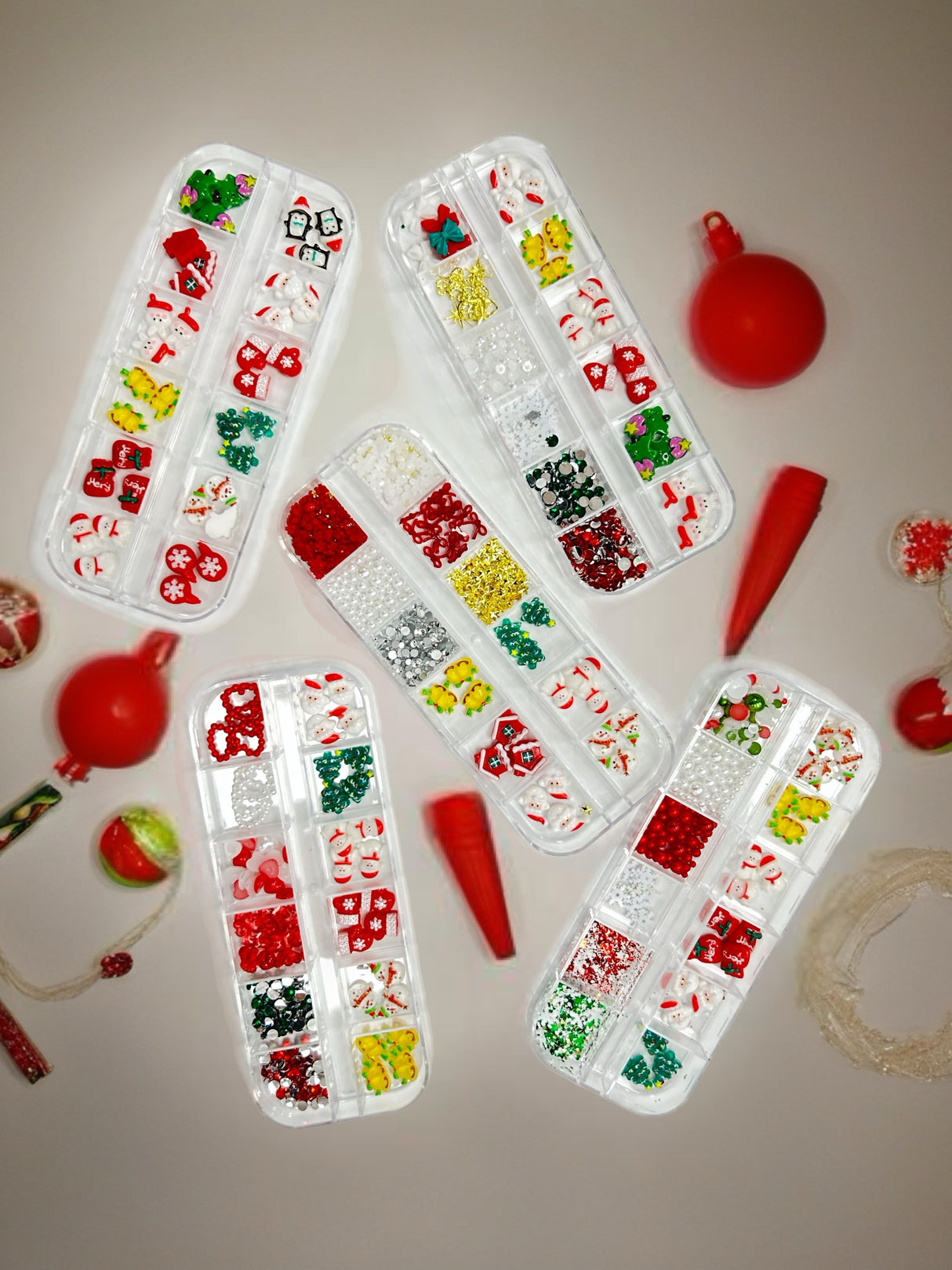 XMAS NAIL CHARM | RESIN ORNAMENTS - 12 STYLES