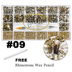 Rhinestone - #9 Dark Gold - Box of 20 shapes