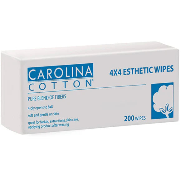 CAROLINA  COTTON - 4X4 ESTHETIC WIPES - 200 WIPES